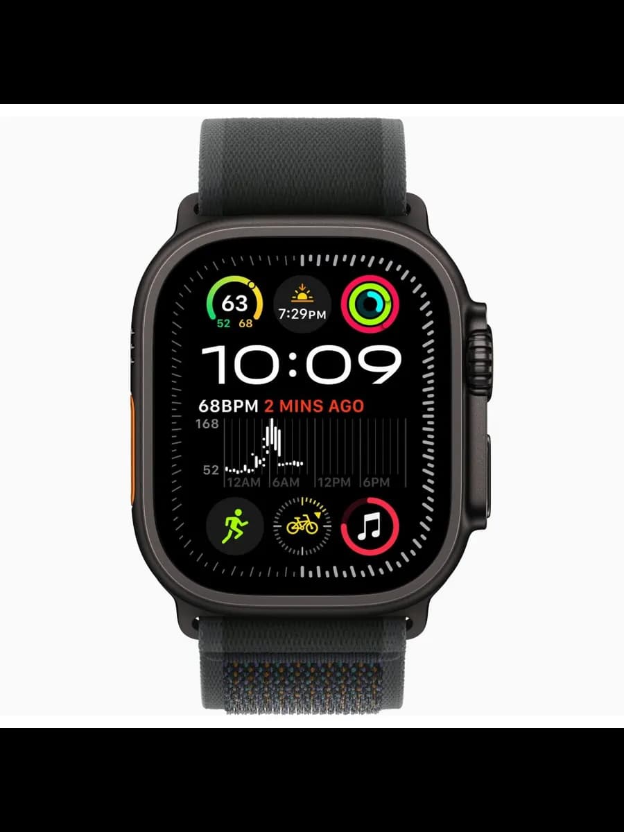Часы Watch Ultra 2 49 мм титан, ремешок Trail чёрный