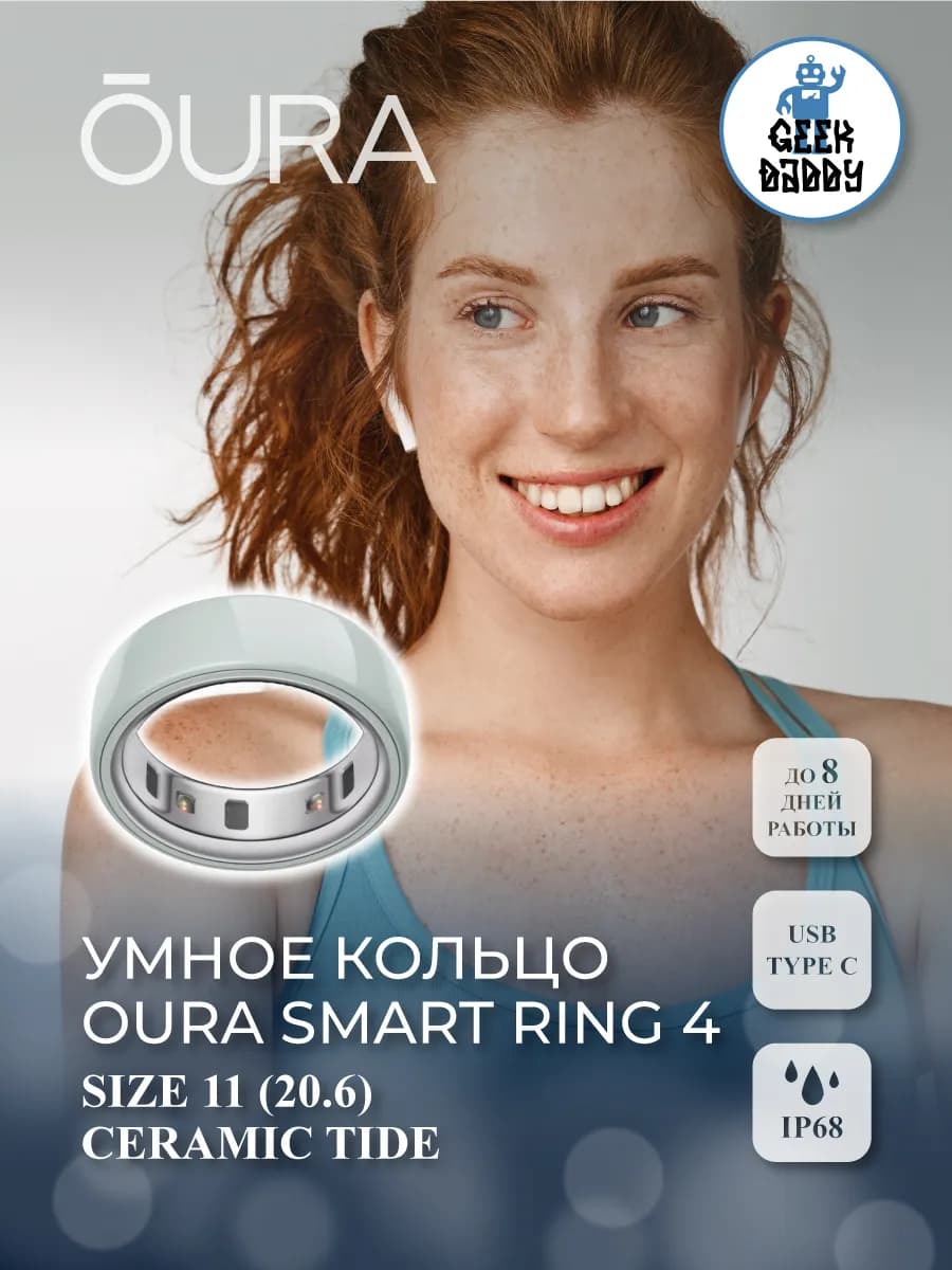 Умное кольцо Oura Ring 4 Ceramic Tide Size 11 (20.6 мм)
