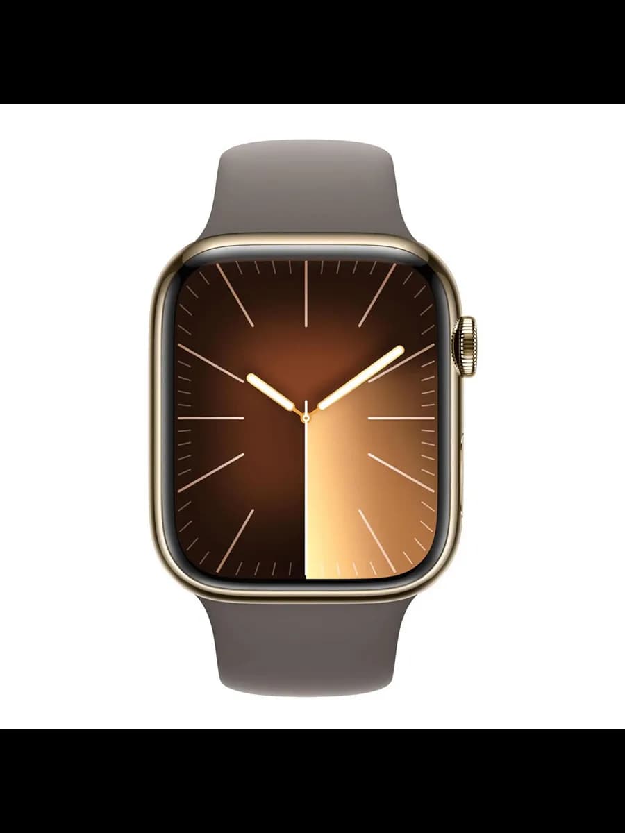 Умные часы Watch S9 45 мм Steel Gold Sport Band Clay S/M